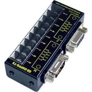 Dsub9ピンコネクタ⇔端子台変換ユニット Dsub9ピン中継コネクタ端子台 RS232C信号チェッカー Dsub9ピン(オス)⇔Dsub9ピン(メス)⇔端子台9ピン