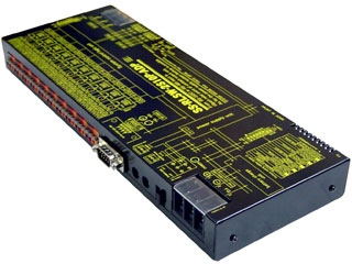 RS232C/RS485リレースイッチユニット（ACアダプタ仕様）【独立10ch】【abc接点x10ch】10ch長距離I/O転送システム〔Outputタイプ］