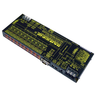 LAN/RS232C/RS485リレースイッチユニット（ACアダプタ仕様）【独立10ch】【abc接点x10ch】10ch長距離I/O転送システム〔Outputタイプ］