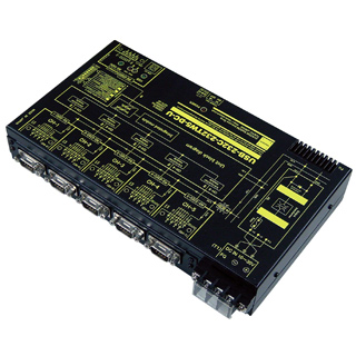 USB（VCOM）/RS232C1：5分配⇔5：1統合器【絶縁タイプ】（DC10-32V仕様）【5ポート単位で増設可能】USB/Dsub9P（メス/インチ）⇔Dsub9P（オス/インチ）X10