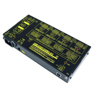 USB（VCOM）⇔4ポートRS232C変換器（AC90-240V/USBバスパワー仕様）【1本のUSB接続で4ポートのRS232C】USB⇔Dsub9P（オス/インチ）x4