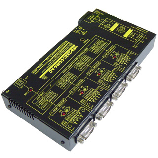 USB(VCOM)⇔4ポートRS232C変換器(AC90-240V/USBバスパワー仕様)【1本のUSB接続で4ポートのRS232C】USB⇔Dsub9P(オス/インチ)x4