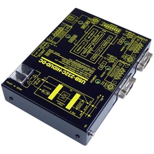 RS232C⇒USB(HID)変換器(DC10-32V仕様)RS232C 2統合⇒2分配出力器Dsub9P(オス/インチ)x2⇒USB Bタイプ、Dsub9P(メス/インチ)