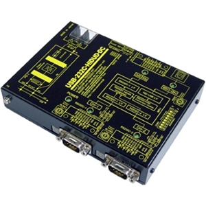 RS232C⇒USB(HID)変換器(DC10-32V仕様)RS232C 2統合⇒2分配出力器Dsub9P(オス/インチ)x2⇒USB Bタイプ、Dsub9P(メス/インチ)