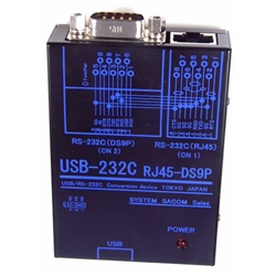 USB(VCOM)⇔RS-232C変換器（USBバスパワー仕様）【RS232C標準Dsub9ピンコネクタ】USB⇔RJ45/Dsub9ピン（オス/インチ）