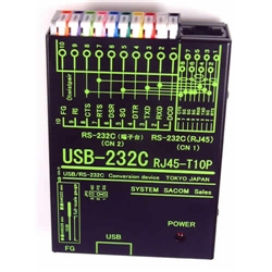 USB（VCOM）⇔RS232C変換器（USBバスパワー仕様）【特殊結線でも安心の端子台10P仕様】USB⇔RJ45/端子台10P