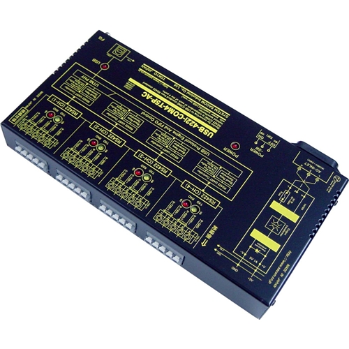 USB（VCOM）⇔4ポートRS422変換器（AC90-240V/USBバスパワー仕様）【絶縁タイプ】【1本のUSB接続で4ポートのRS422】USB⇔端子台5Px4