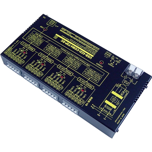 USB（VCOM）⇔4ポートRS422変換器（DC10-32V/USBバスパワー仕様）【絶縁タイプ】【1本のUSB接続で4ポートのRS422】USB⇔端子台5Px4