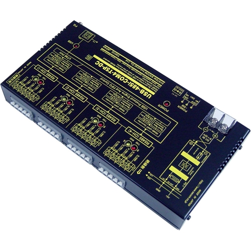 USB（VCOM）⇔4ポートRS485変換器（DC10-32V/USBバスパワー仕様）【絶縁タイプ】【1本のUSB接続で4ポートのRS485】USB⇔端子台5PX4