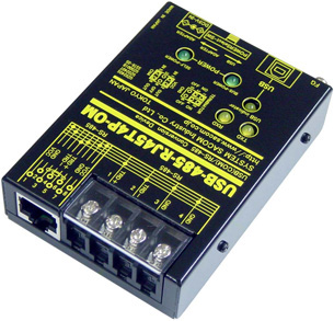 USB(VCOM)⇔RS485変換器(USBバスパワー/ACアダプタ仕様) 高出力外部機器電源供給仕様【5V 1.5A~最大ACアダプタ電流】USB⇔RJ45/端子台4P(M3ネジ)
