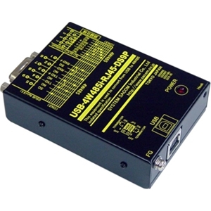USB（VCOM）⇔4線式RS485変換器（USBバスパワー仕様）【絶縁タイプ】【接続が容易で結線ミスもないDsub9ピンコネクタ】 USB⇔RJ45/Dsub9P（オス/インチ）