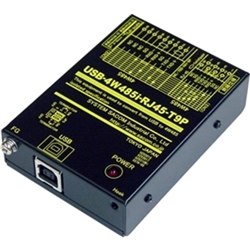 USB（VCOM）⇔4線式RS485変換器（USBバスパワー仕様）【絶縁タイプ】【ドライバ不要！スクリューレス端子台9P】 USB⇔RJ45/端子台9P