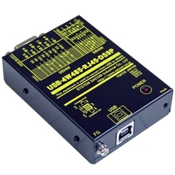 USB（VCOM）⇔4線式RS485変換器（USBバスパワー仕様）【接続が容易で結線ミスもないDsub9ピンコネクタ】 USB⇔RJ45/Dsub9P（オス/インチ）