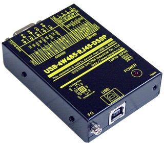 USB（VCOM）⇔4線式RS485変換器（USBバスパワー仕様）【接続が容易で結線ミスもないDsub9ピンコネクタ】 USB⇔RJ45/Dsub9P（オス/インチ）