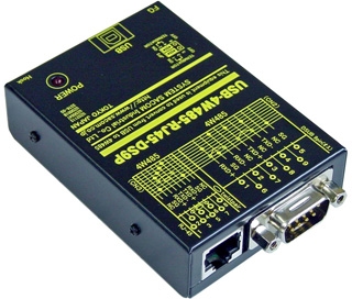 USB（VCOM）⇔4線式RS485変換器（USBバスパワー仕様）【接続が容易で結線ミスもないDsub9ピンコネクタ】 USB⇔RJ45/Dsub9P（オス/インチ）