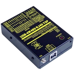 USB（VCOM）⇔4線式RS485変換器（USBバスパワー仕様）【ドライバ不要！スクリューレス端子台9P】 USB⇔RJ45/端子台9P