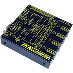 USB（HID）バーコードリーダー4統合⇒3分配出力器（ACアダプタ仕様） USB（HID・キーボード・サブクラス）⇒USB（HID）シリアル（RS232C/USBVCOM）変換