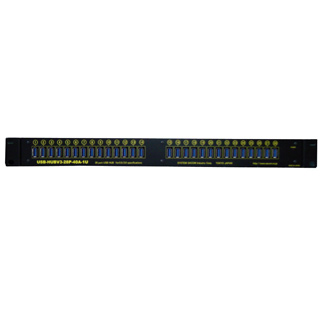 【USB3.0対応】【19インチラック（1U）対応】大容量外部供給電源搭載（1ポート当たり2A/合計32A）業務用28ポートUSB-HUB（AC90～260V仕様）