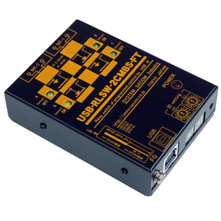 USBリレースイッチ（シグナルON/OFF）（USBバスパワー）【同時動作2ch】［メイク（a）接点x1ch、ブレーク（b）接点x1ch］（お試しアプリタイマーくん対応）