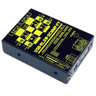 USBリレースイッチユニット［スイッチON/OFF］（USBバスパワー）【同時動作2ch】［メイク（a）接点x2ch］(お試しアプリケーションタイマーくん対応)