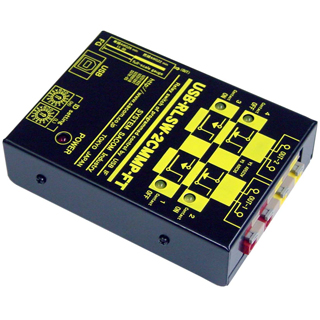 USBリレースイッチユニット［スイッチON/OFF］（USBバスパワー）【同時動作2ch】［メイク（a）接点x2ch］(お試しアプリケーションタイマーくん対応)