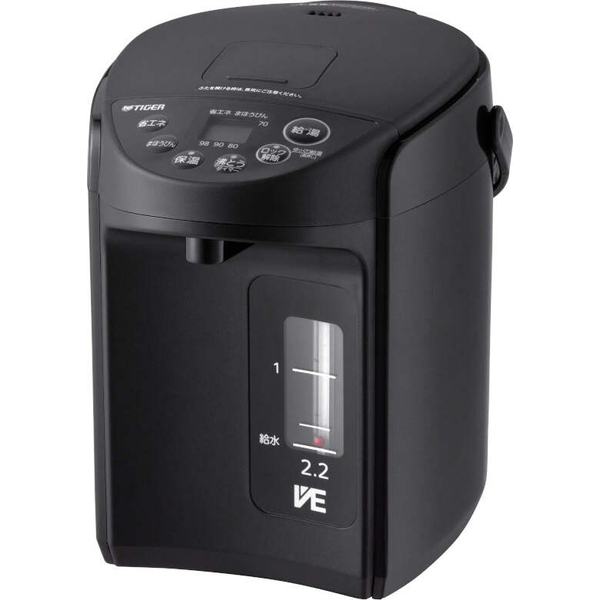VE電気まほうびん <とく子さん> 2.2L クールブラック