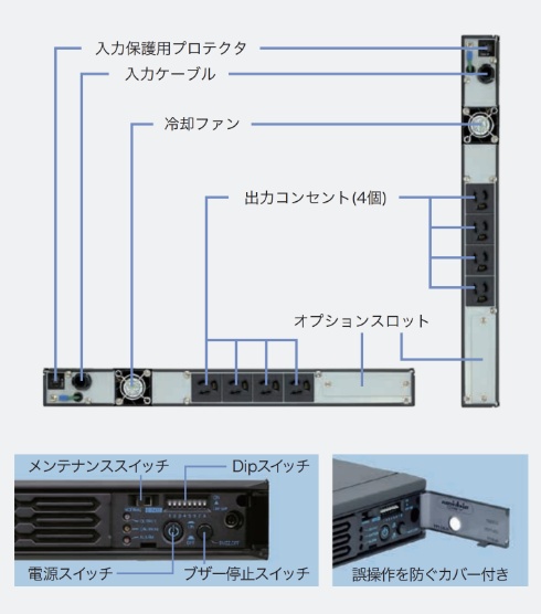 常時インバータ方式 UPS510SPH 無償保証延長サービス6年付