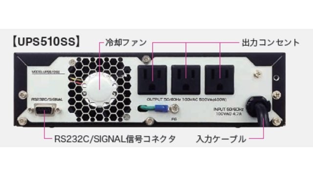 常時インバータ方式 UPS510SS バッテリ期待寿命7年モデル