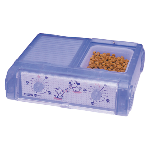 ペット自動給餌器 わんにゃんぐるめ (クリアブルー)