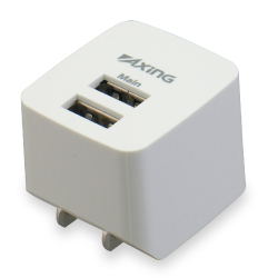 コンセントチャージャー 2.1A 2ポート ホワイト