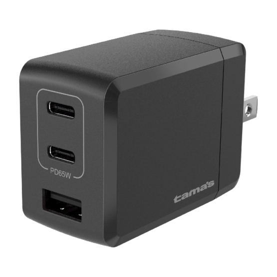 PD65W コンセントチャージャー C×2＋A ブラック