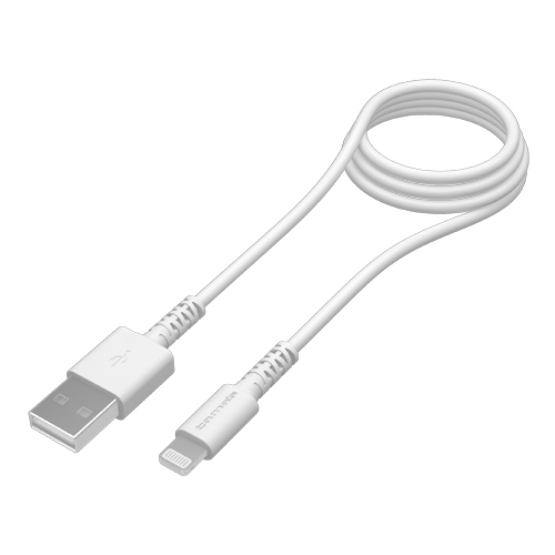 Lightningケーブル 1.0m 抗菌 ホワイト