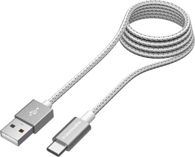 USB2.0 Type-C/USBメタルケーブル シルバー