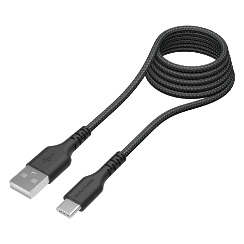 USB2.0 Type-C/USBソフトタフケーブル 2.0m ブラック