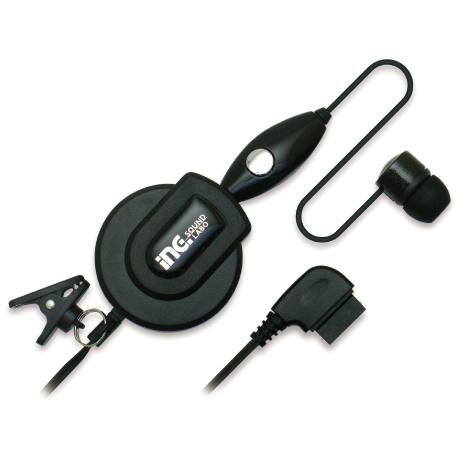 携帯電話用片巻き取りモノラルハンズフリー 外部接続端子 ブラック