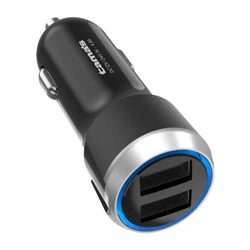 USBカーチャージャー 4.8A ブラック