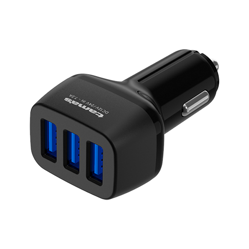 USB カーチャージャー 7.2A 3ポート ブラック