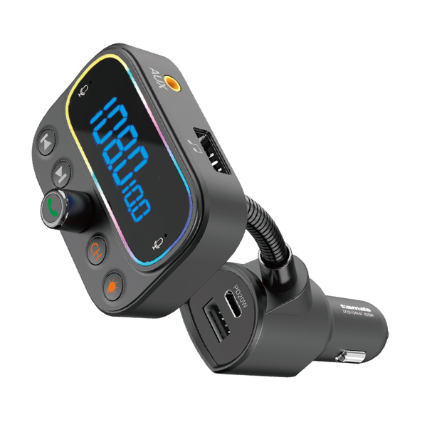 Bluetooth FMトランスミッター フレキタイプ ブラック