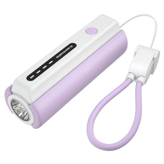 LEDライト付きモバイルバッテリー 5000mAh （バイオレット）
