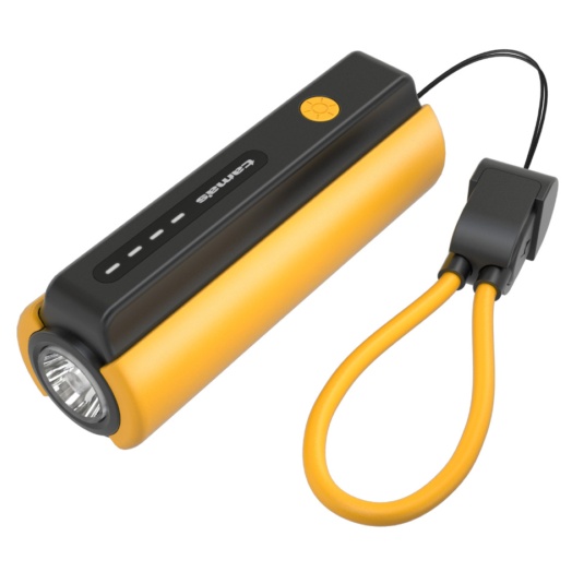 LEDライト付きモバイルバッテリー 5000mAh （イエロー）