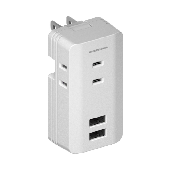 ACタップ＆USB 2.4A ホワイト