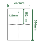 エコクリスタル耐水紙 B4（ミシン目 B6） 250枚入り