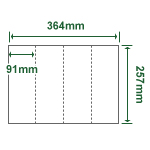 エコクリスタル耐水紙 B4（ミシン目 B5ハーフ） 250枚入り