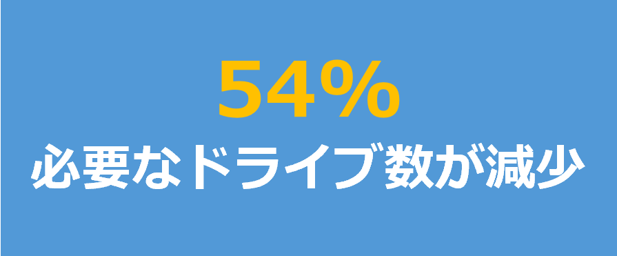 必要なドライブ数が減少